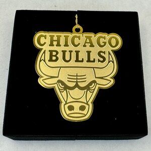 Chicago Bulls 22Kt Gold Finish Ornament By Topperscot NBA Basketball 2.75" NEW